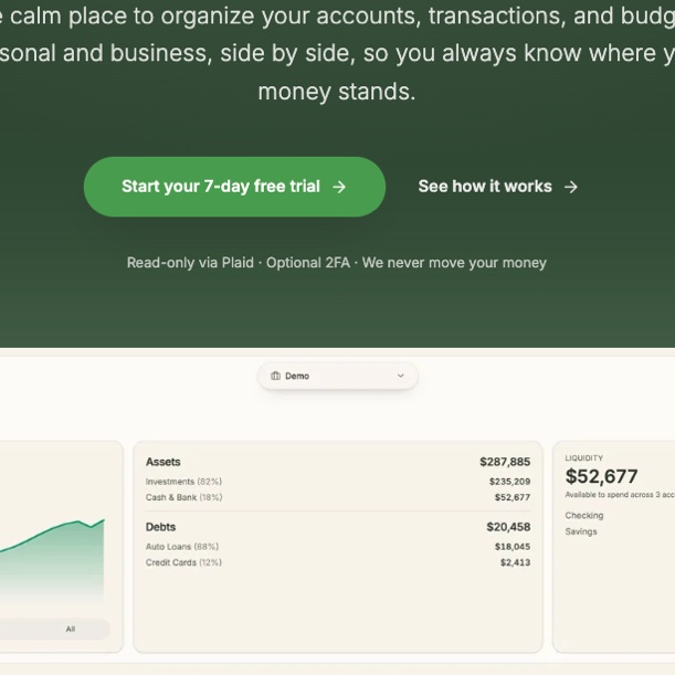MoneyYogi dashboard reviewed during a working session